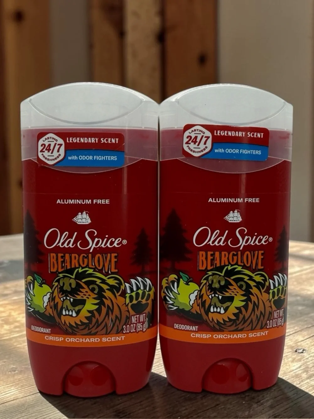 Old Spice‎ Bearglove Deodorant Aluminum Free 3oz 2 Pack 24/7 Odor Protection
